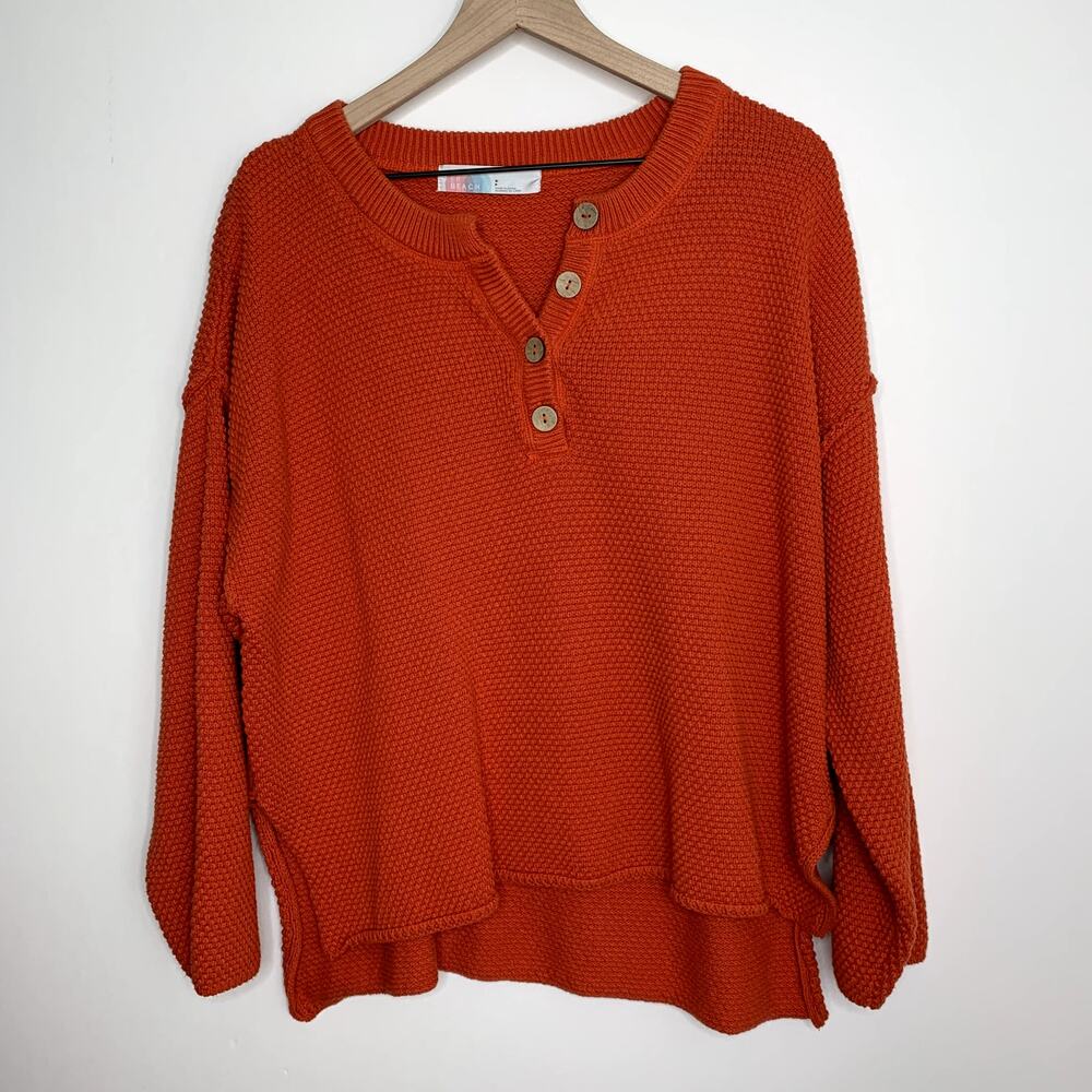 Free People Ribbed Knit Two-Piece Set in Rust - Picture 3 of 16